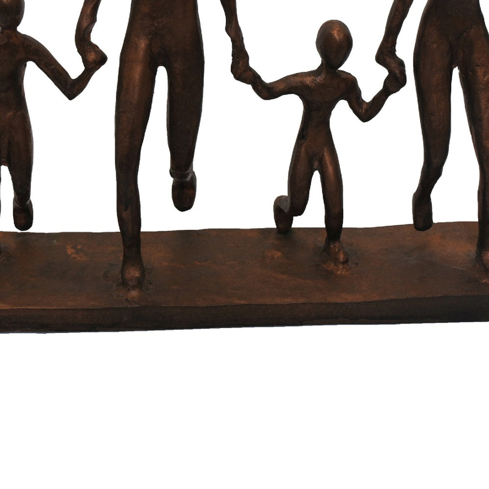 Draco Decorative Family Figurine Sculpture on Base, Bronze Metal-BM353500