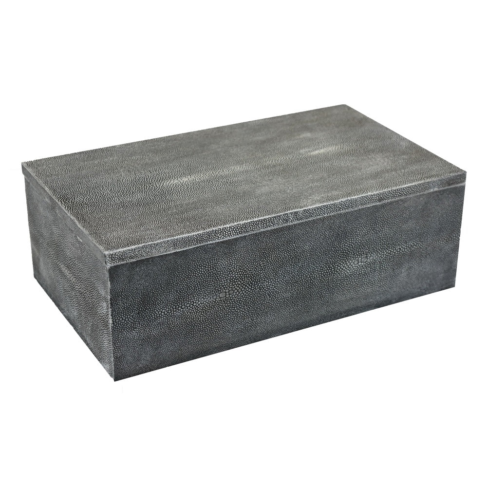Suzie Decorative Box with Storage and Lid, Silver Textured Resin-BM353504