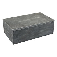Suzie Decorative Box with Storage and Lid, Silver Textured Resin-BM353504