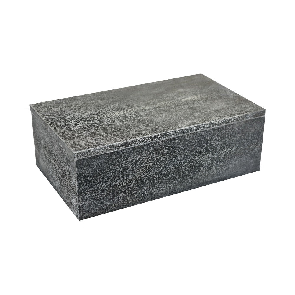 Suzie Decorative Box with Storage and Lid, Silver Textured Resin-BM353504