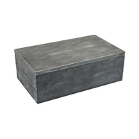 Suzie Decorative Box with Storage and Lid, Silver Textured Resin-BM353504