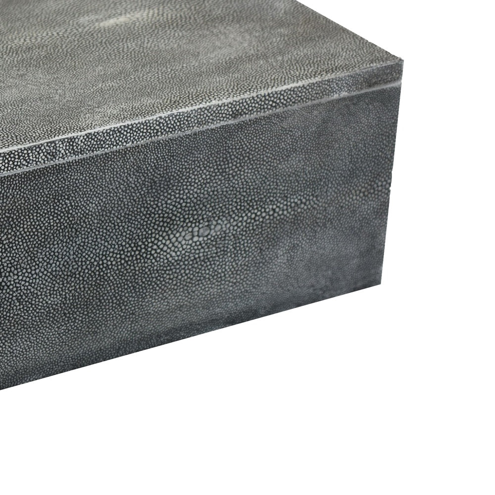 Suzie Decorative Box with Storage and Lid, Silver Textured Resin-BM353504