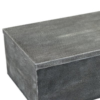 Suzie Decorative Box with Storage and Lid, Silver Textured Resin-BM353504