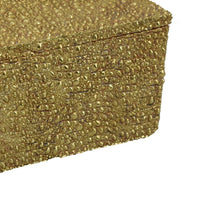 Suzie Decorative Box with Lid and Storage, Gold Textured Resin 12 Inch-BM353505