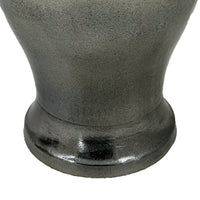 Anila Traditional Temple Jar with Dome Lid, Black Chrome Metal 21 Inch-BM353512
