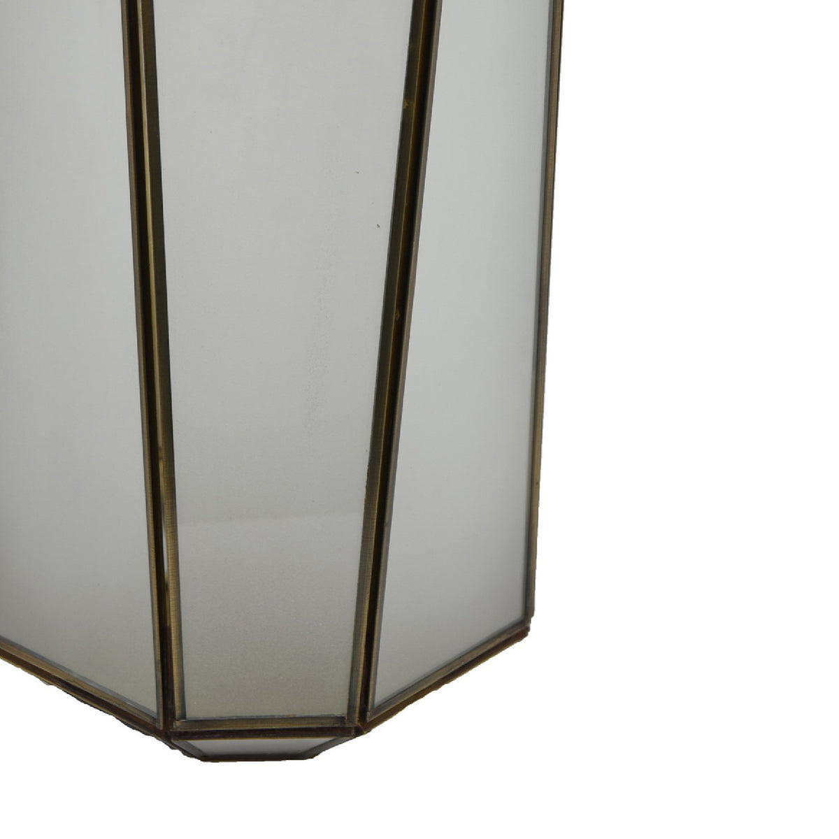 Raha Vintage Lantern with Frosted Glass Panels, Bronze Metal Frame 13 Inch  - BM353513