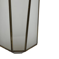 Raha Vintage Lantern with Frosted Glass Panels, Bronze Metal Frame 13 Inch  - BM353513