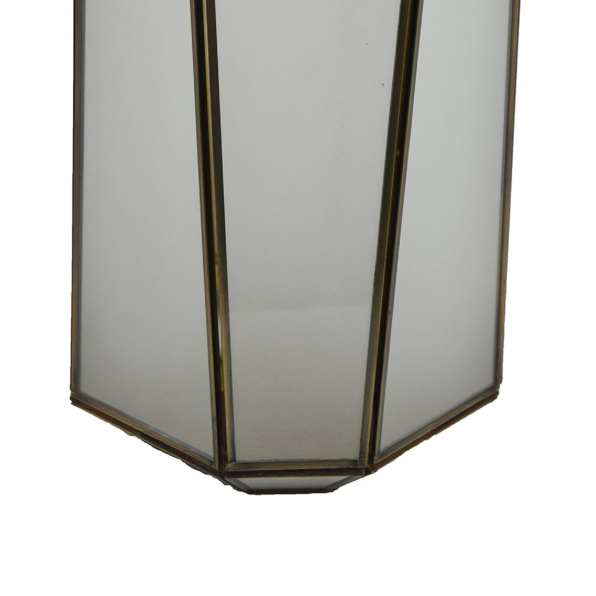 Raha Vintage Lantern with Frosted Glass Panels, Bronze Metal Frame 13 Inch  - BM353513