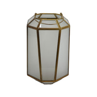 Raha Vintage Lantern with Frosted Glass Panels, Bronze Metal Frame 11 Inch  - BM353514