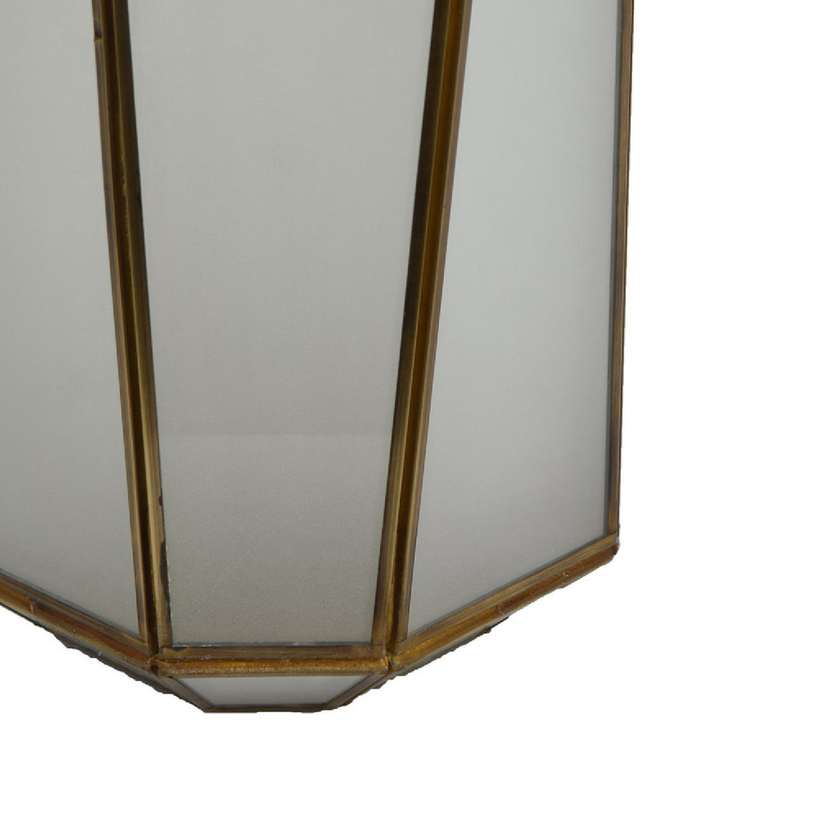 Raha Vintage Lantern with Frosted Glass Panels, Bronze Metal Frame 11 Inch  - BM353514