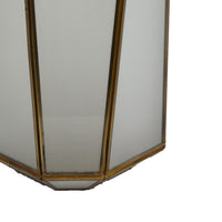 Raha Vintage Lantern with Frosted Glass Panels, Bronze Metal Frame 11 Inch  - BM353514