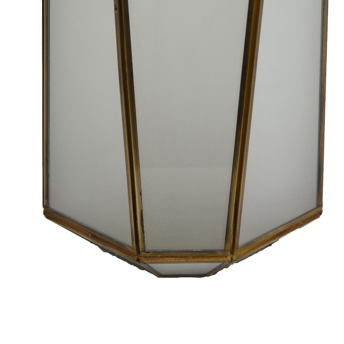 Raha Vintage Lantern with Frosted Glass Panels, Bronze Metal Frame 11 Inch  - BM353514