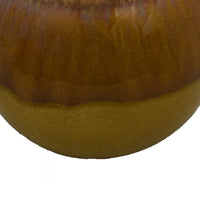 Nash Decorative Orb with Glossy Mustard Yellow Finish, Ceramic 8 Inch-BM353520