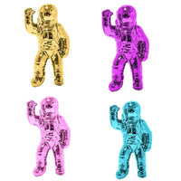 Chim Decorative Astronaut Figurines, Set of 4, Colorful Glossy Ceramic-BM353521