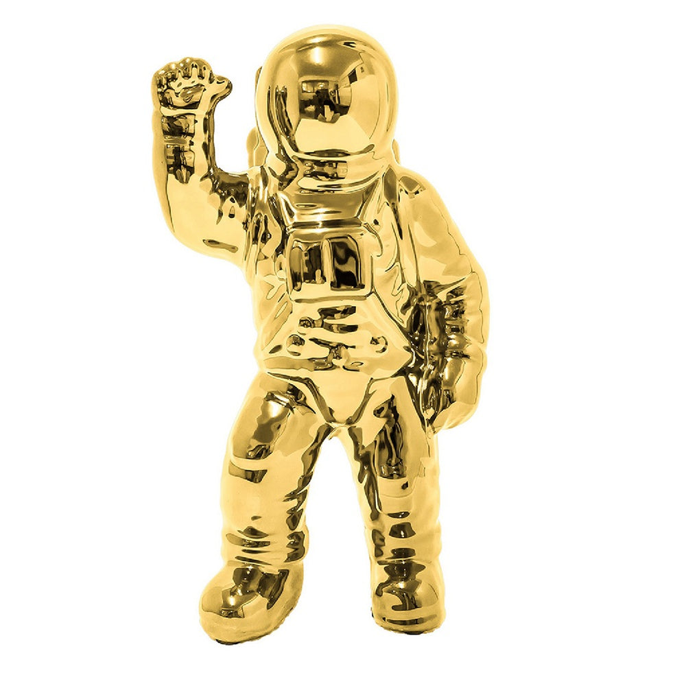 Chim Decorative Astronaut Figurines, Set of 4, Colorful Glossy Ceramic-BM353521