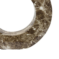 Tabletop Decor Accent, Open-Curved Frame, Brown Marble-Like Resin 14 Inch-BM353523