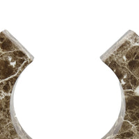 Tabletop Decor Accent, Open-Curved Frame, Brown Marble-Like Resin 14 Inch-BM353523