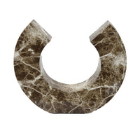 Tabletop Decor Accent, Open-Curved Frame, Brown Marble-Like Resin 17 Inch-BM353524