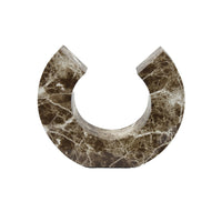 Tabletop Decor Accent, Open-Curved Frame, Brown Marble-Like Resin 17 Inch-BM353524