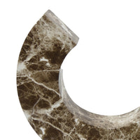 Tabletop Decor Accent, Open-Curved Frame, Brown Marble-Like Resin 17 Inch-BM353524