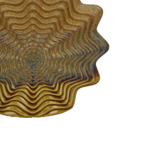 Gima Modern Vase with Wavy Sculptural Design, Brown Textured Ceramic 12 Inch-BM353528