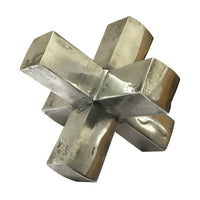 Pearl Abstract Starburst Tabletop Decorative Accent, Silver Metal 8 Inch-BM353533