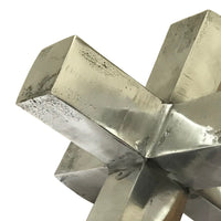 Pearl Abstract Starburst Tabletop Decorative Accent, Silver Metal 8 Inch-BM353533