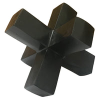 Pearl Abstract Starburst Tabletop Decorative Accent, Black Metal 8 Inch-BM353534