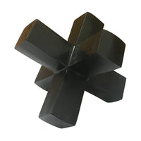 Pearl Abstract Starburst Tabletop Decorative Accent, Black Metal 8 Inch-BM353534