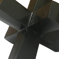Pearl Abstract Starburst Tabletop Decorative Accent, Black Metal 8 Inch-BM353534