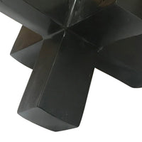Pearl Abstract Starburst Tabletop Decorative Accent, Black Metal 8 Inch-BM353534