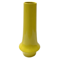 Ziva Tall Decorative Vase with Flared Base, Yellow Ceramic 16 Inch-BM353536