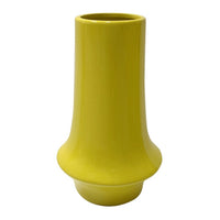 Ziva Modern Decorative Vase with Flared Base, Yellow Ceramic 12 Inch-BM353537