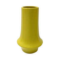 Ziva Modern Decorative Vase with Flared Base, Yellow Ceramic 12 Inch-BM353537