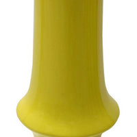 Ziva Modern Decorative Vase with Flared Base, Yellow Ceramic 12 Inch-BM353537