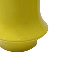 Ziva Modern Decorative Vase with Flared Base, Yellow Ceramic 9 Inch-BM353538