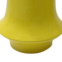 Ziva Modern Decorative Vase with Flared Base, Yellow Ceramic 9 Inch-BM353538