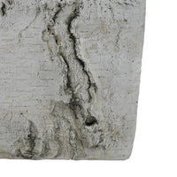 Outdoor Decorative Planter, Faux Bois Textured Terracotta, 7 Inch Gray-BM353540