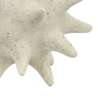 Spiked Tabletop Décor, Textured Coastal Accent, White Resin, 8 Inch-BM353541