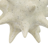 Spiked Tabletop Décor, Textured Coastal Accent, White Resin, 8 Inch-BM353541