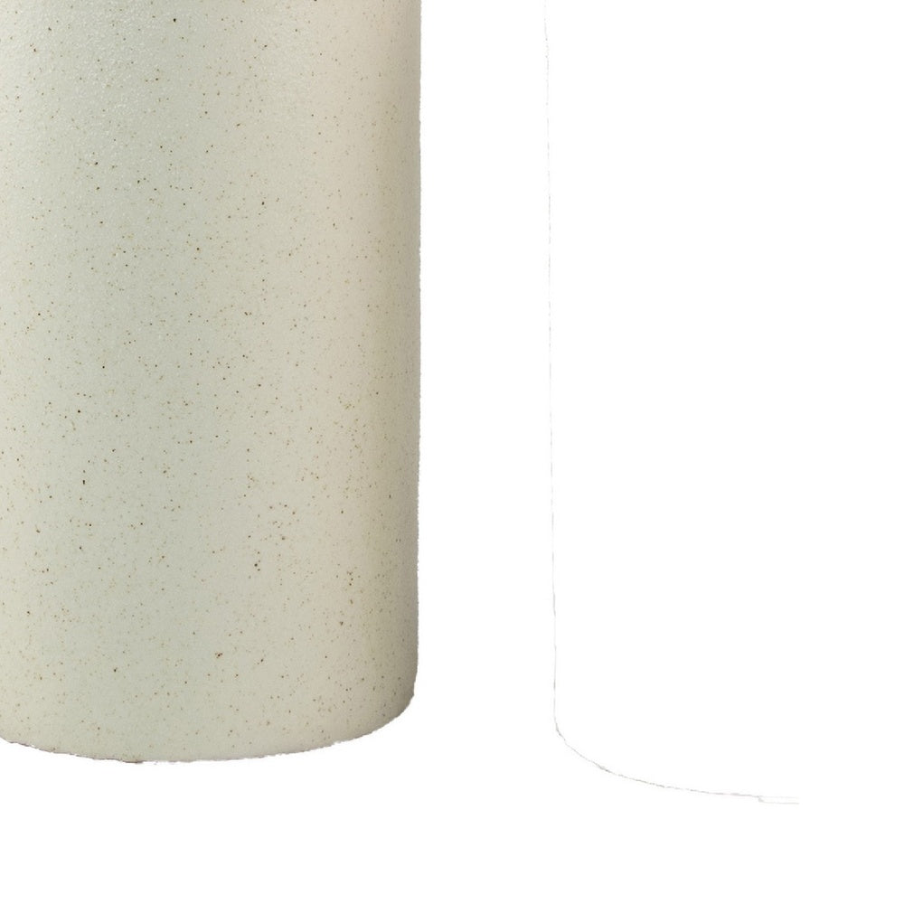 Decorative Flower Vase, Farmhouse Milk Jug Style, 17 Inch White Ceramic -BM353550