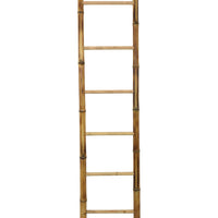 Natural Bamboo Ladder, Decorative and Utility Leaning Rack, 86 Inch Brown-BM353553