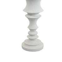 Tabletop Décor Candle Holder, Tiered Baluster Style, White Resin, 18 Inch-BM353554