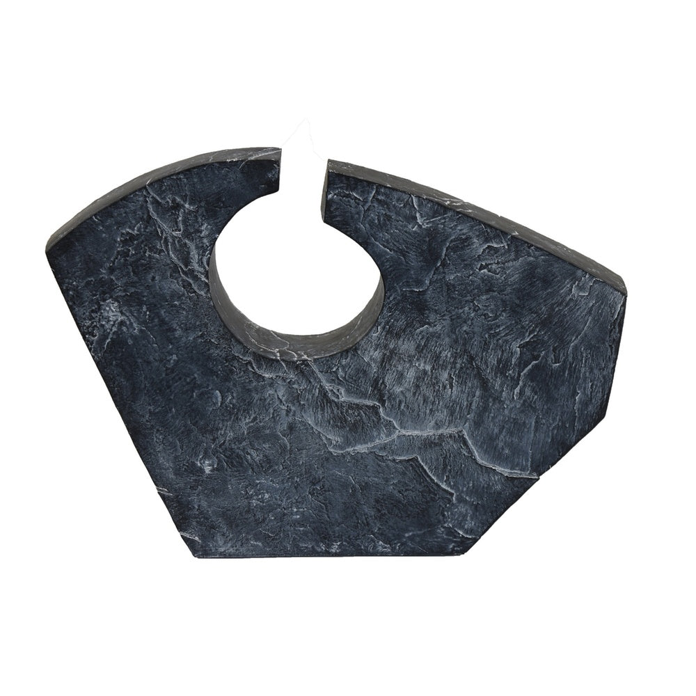 Tabletop Décor, Circular Cutout, Marble Accent Gray Resin, 16 Inch-BM353555