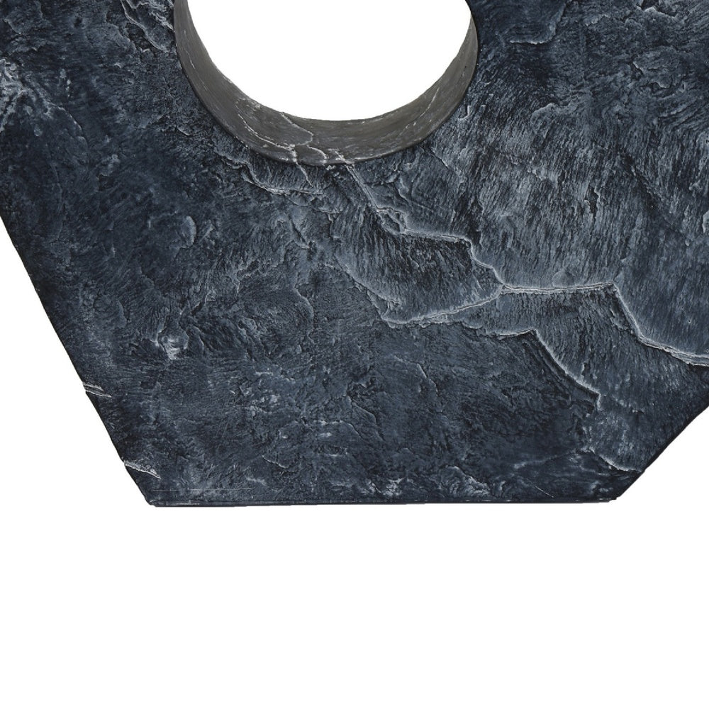 Tabletop Décor, Circular Cutout, Marble Accent Gray Resin, 16 Inch-BM353555