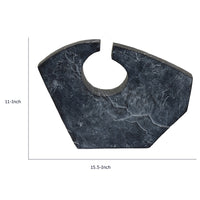 Tabletop Décor, Circular Cutout, Marble Accent Gray Resin, 16 Inch-BM353555