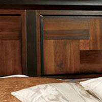 Queen Bedroom Set, Brown Wood, 3 Piece Set with 2 Nightstands