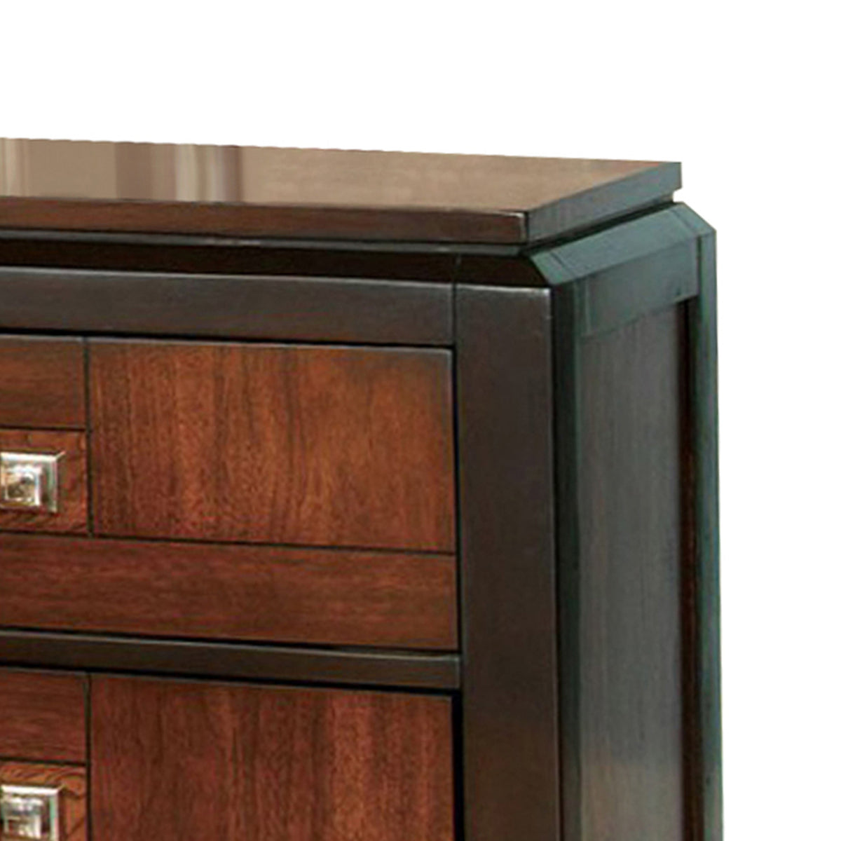 Queen Bedroom Set, Brown Wood, 3 Piece Set with 2 Nightstands