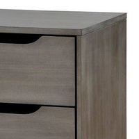 Queen Bedroom Set in Gray Wood – 2 Piece Set with Nightstand