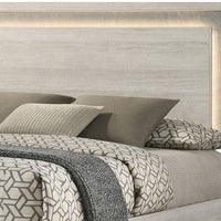 Queen Bedroom Set, White Wash, Stone Gray, 3 Piece Set with 2 Nightstands